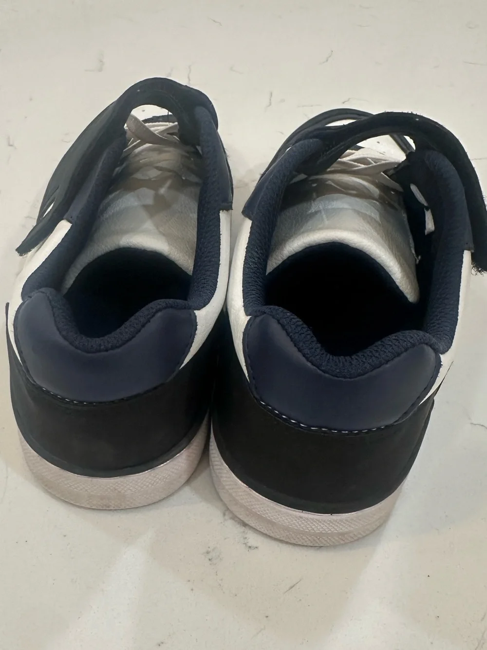 Kids Navy and White Athletic Sneakers- size 3
